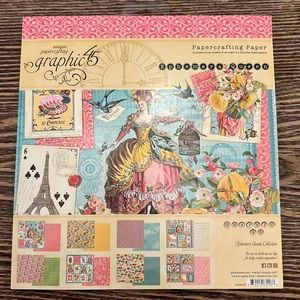 NEW! Graphic 45 Ephemera Queen 8x8 paper pad